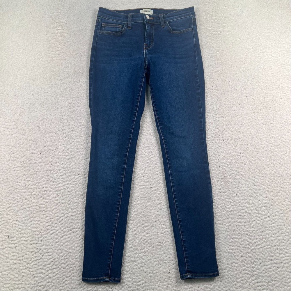 L'agence Jeans Women's 26 Brigitte Skinny Mid Rise Stretch Denim Blue USA
